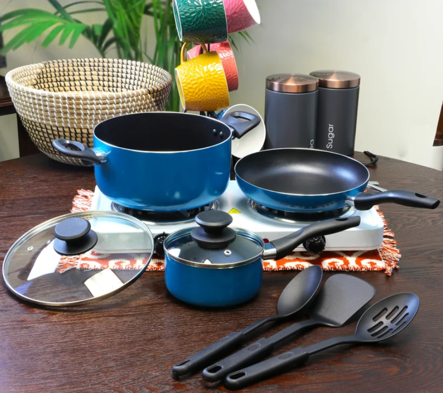 Gibson Home Palmer 8 Piece Non Stick Cookware Set - Image 2
