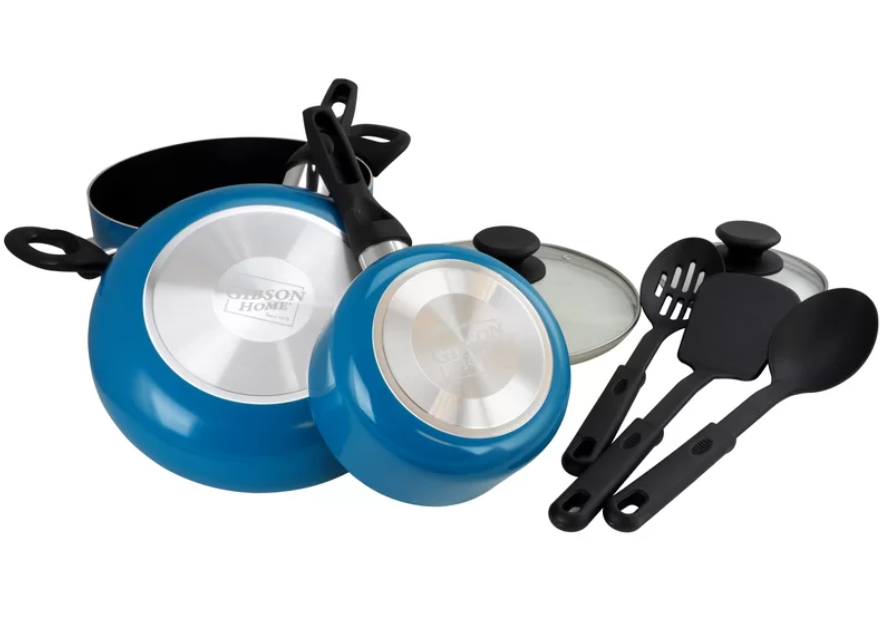 Gibson Home Palmer 8 Piece Non Stick Cookware Set - Image 3