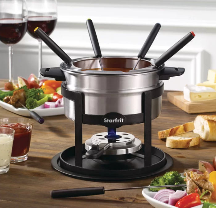 Starfrit 1.7 qt. Stainless Steel Fondue Set - Image 2